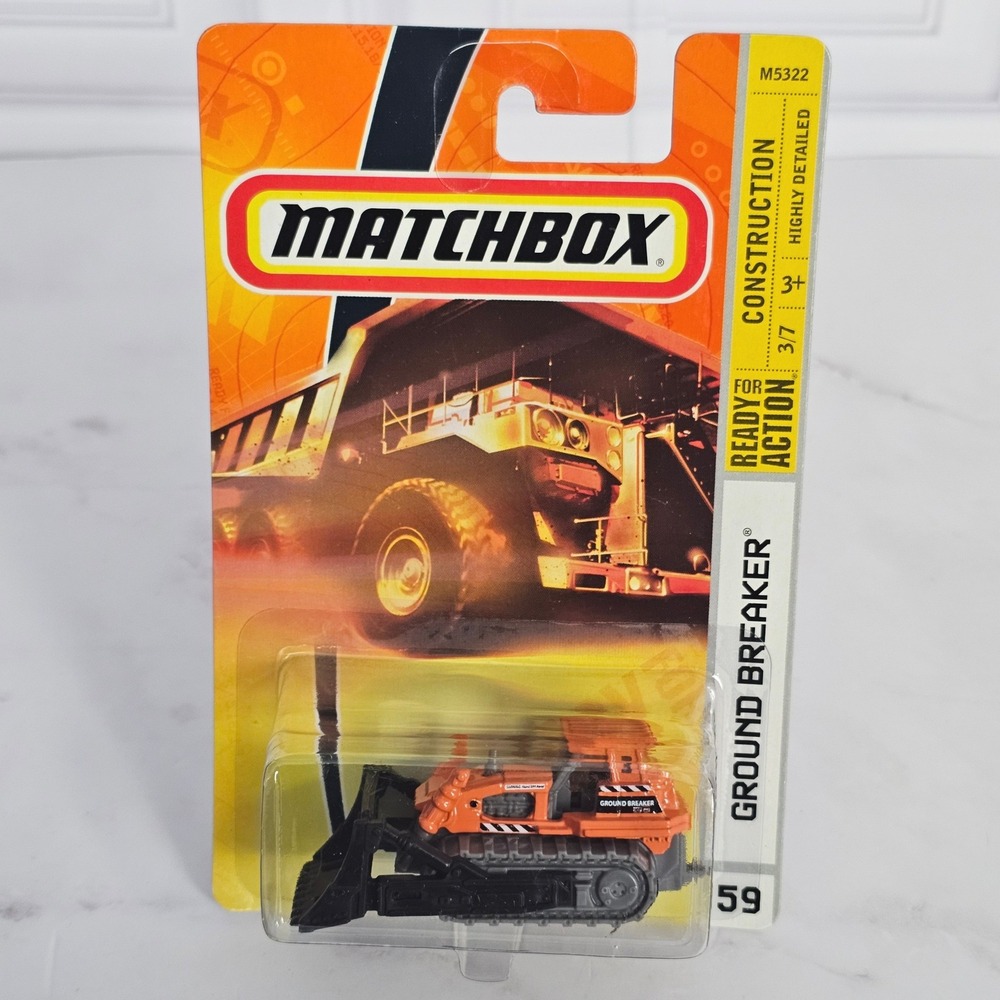 Matchbox Ground Breaker Bulldozer Ready for Action Construction Diecast M5322